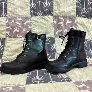 black boots with inch heel